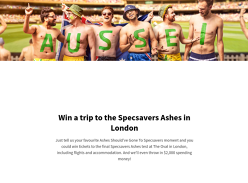 Win a trip for 2 to the Ashes in London!
