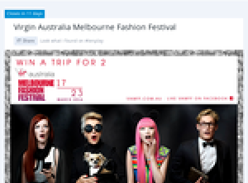 Win a trip for 2 to the 'Virgin Australia' Melbourne Fashion Festival!