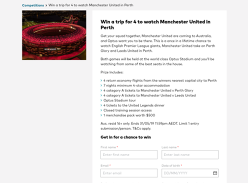 Win a trip for 4 to watch Manchester United in Perth