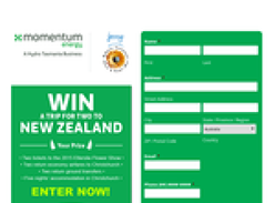 Win a Trip for two to New Zealand for five nights + ground transfers