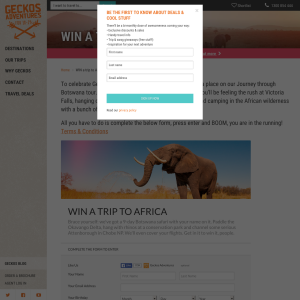 Win a trip to Africa!