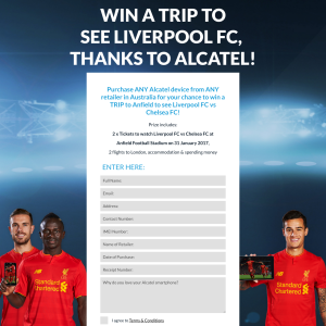Win a trip to Anfield to see Liverpool FC!