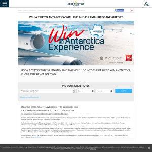 Win a trip to Antarctica with Ibis and Pullman Brisbane Airport