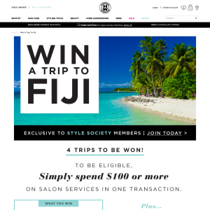Win a trip to Fiji,plus 1 of 10 $100 vouchers