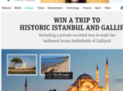 Win a trip to historic Istanbul & Gallipoli!
