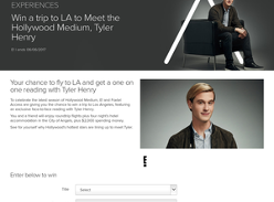Win a trip to LA to meet the Hollywood Medium, Tyler Henry!