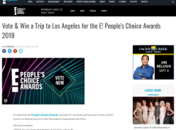 Win a Trip to Los Angeles for the E! People's Choice Awards 2018