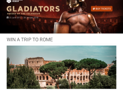 Win a trip to Rome, visit Gladiators exhibition