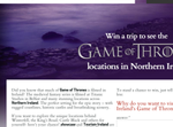 Win a trip to see the Game of Thrones locations in Northern Ireland!