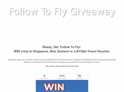 Win a trip to Singapore, New Zealand or a BYOjet Travel Voucher