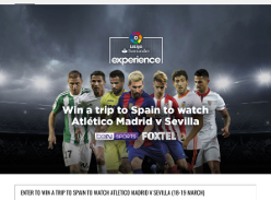 Win a trip to Spain to watch Atletico Madrid V Sevilla! (FOXTEL Sports Tier Subscribers ONLY)