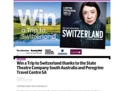 Win a Trip to Switzerland thanks to the State Theatre Company South Australia