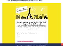 Win a trip to the final stage of Tour de France!