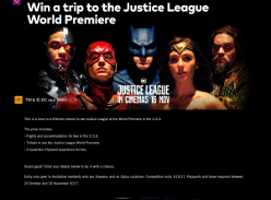Win a Trip to the Justice League World Premiere in LA/New York for 2