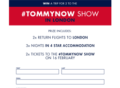 Win a Trip to the TOMMYNOW Fashion Show in London for 2