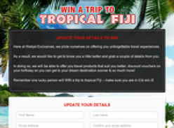 Win a trip to tropical Fiji!