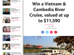 Win a Vietnam & Cambodia River Cruise, valued at up to $11,590!