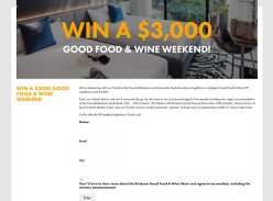 Win a VIP Brisbane Good Food & Wine Package for 4