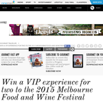Win a VIP experience for 2 to the 2015 Melbourne Food & Wine Festival!