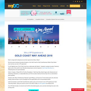 Win a VIP Experience to Gold Coast Way Ahead 2018