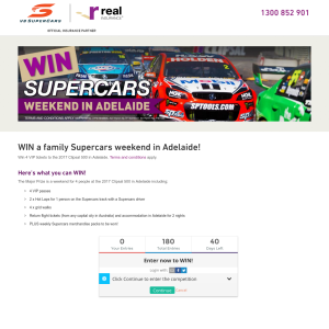 WIN a VIP Supercars Weekend for 4 to the 2017 Clipsal 500 in Adelaide