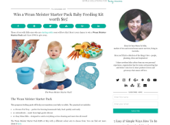 Win a Wean Meister Starter Pack Baby Feeding Kit 
