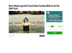 Win A Week-Long Paid Travel Editor Position With Us On The Gold Coast