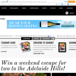 Win a weekend escape for 2 to Adelaide!
