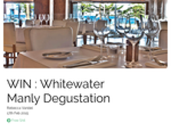 Win a Whitewater Restaurant degustation with matched wine for 2!