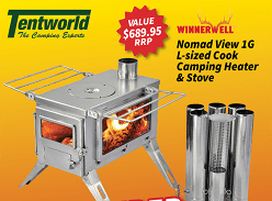 Win a Winnerwell Nomad View 1G Large Camping Heater & Stove; closes 5pm