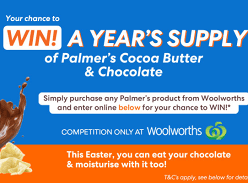Win a Year's Supply of Palmer's Cocoa Butter & Chocolate