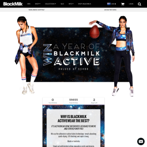 Win a year's supply of 'BlackMilk Active' clothing!