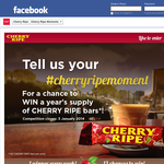 Win a year's supply of 'Cherry Ripe' bars!