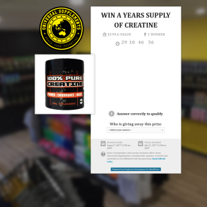Win a year's supply of Creatine!