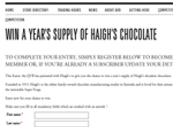 Win a year's supply of Haigh's chocolates!