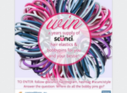 Win a year's supply of hair elastics & bobby pins!