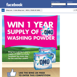 Win a year's supply of OMO washing powder!