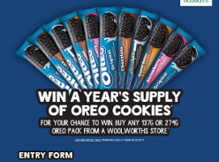 Win a year's supply of OREO cookies! (Purchase Required)