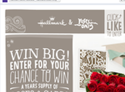 Win a year's supply of roses & cards, valued at over $2,000!