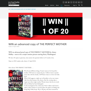 Win an advanced copy of The Perfect Mother
