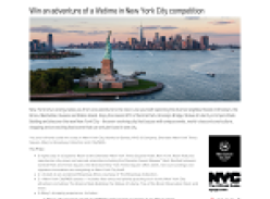 Win an adventure of a lifetime in New York City!