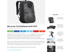 Win an Aer Tech Backpack