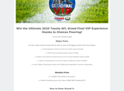 Win an AFL Grand Final VIP Experience for 2 or 1 of 17 Rugs