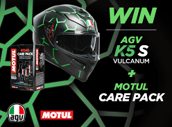 Win an AGV K5 S Vulcanum and a Motul Care Kit