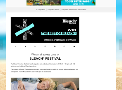 Win an all access pass to Bleach Festival