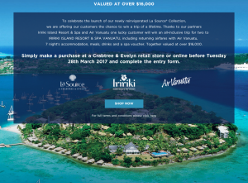 Win an all-inclusive trip for 2 to Iririki Island Resort & Spa Vanuatu! (Purchase Required)