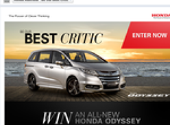Win an all-new Honda Odyssey!