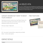 Win an amazing trip to Italy!
