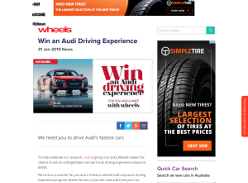 Win an Audi Driving Experience for 2 Worth $5,500 from