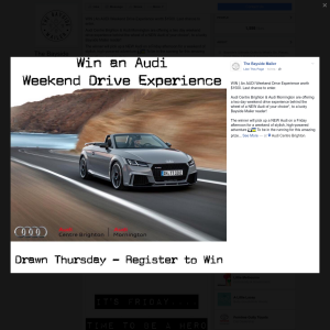 Win an Audi weekend drive experience worth $1,500!